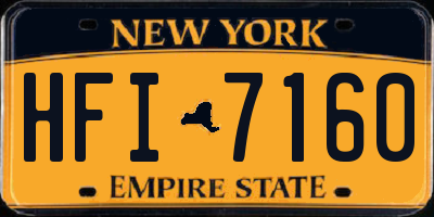 NY license plate HFI7160