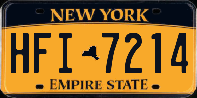 NY license plate HFI7214