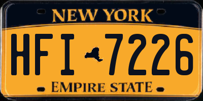 NY license plate HFI7226