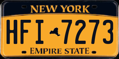 NY license plate HFI7273