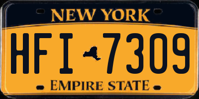 NY license plate HFI7309