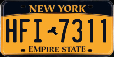 NY license plate HFI7311