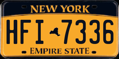 NY license plate HFI7336