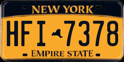 NY license plate HFI7378