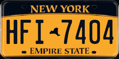 NY license plate HFI7404