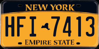 NY license plate HFI7413