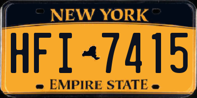 NY license plate HFI7415