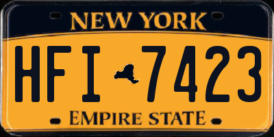 NY license plate HFI7423