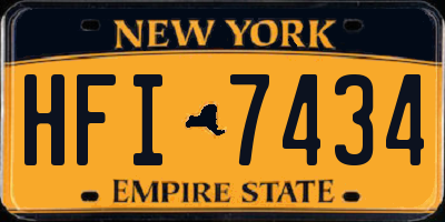 NY license plate HFI7434