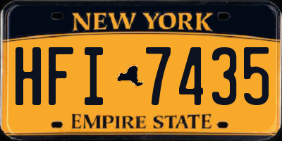 NY license plate HFI7435