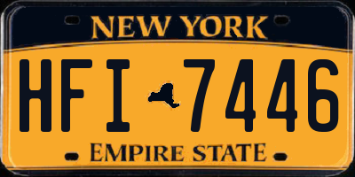 NY license plate HFI7446
