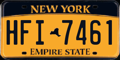 NY license plate HFI7461