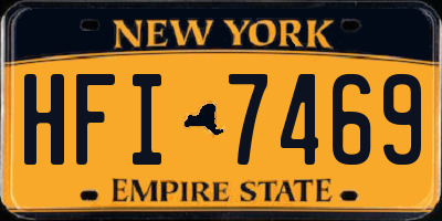 NY license plate HFI7469