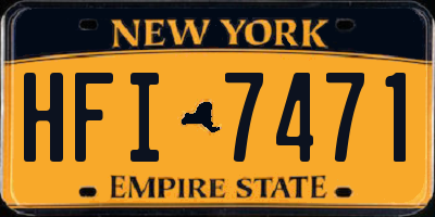 NY license plate HFI7471