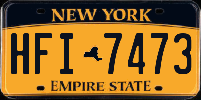 NY license plate HFI7473