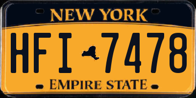 NY license plate HFI7478