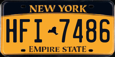 NY license plate HFI7486