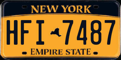 NY license plate HFI7487