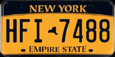 NY license plate HFI7488