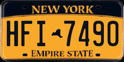 NY license plate HFI7490