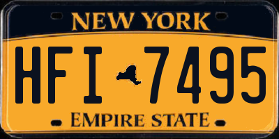 NY license plate HFI7495