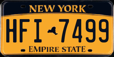 NY license plate HFI7499