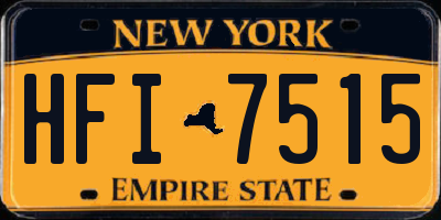 NY license plate HFI7515