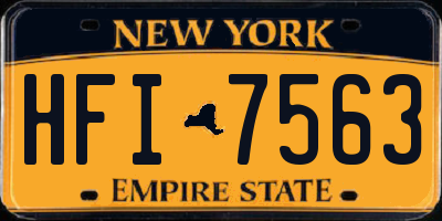 NY license plate HFI7563