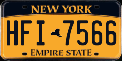 NY license plate HFI7566