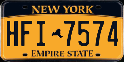 NY license plate HFI7574