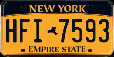 NY license plate HFI7593