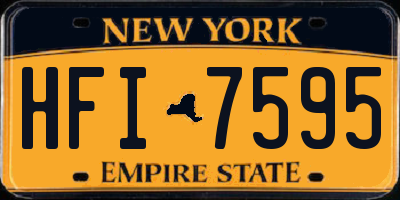 NY license plate HFI7595