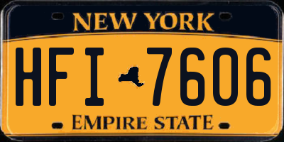 NY license plate HFI7606