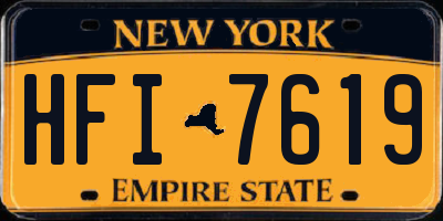 NY license plate HFI7619