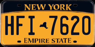 NY license plate HFI7620