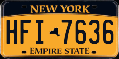 NY license plate HFI7636