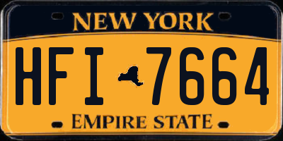 NY license plate HFI7664
