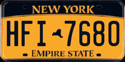 NY license plate HFI7680