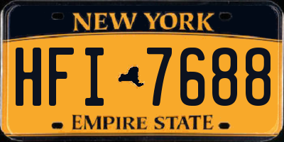 NY license plate HFI7688