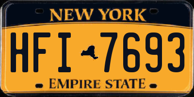 NY license plate HFI7693