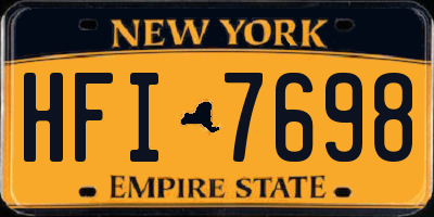 NY license plate HFI7698