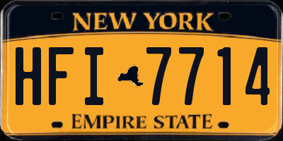 NY license plate HFI7714
