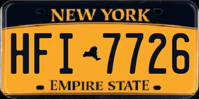 NY license plate HFI7726