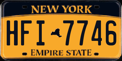NY license plate HFI7746