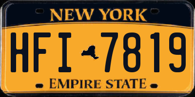 NY license plate HFI7819