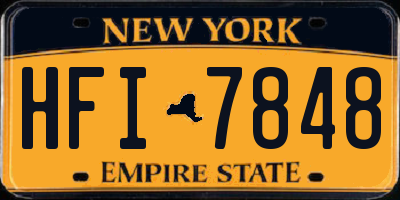 NY license plate HFI7848