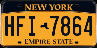 NY license plate HFI7864