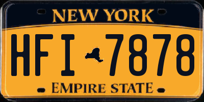 NY license plate HFI7878