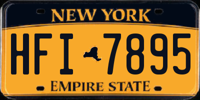 NY license plate HFI7895