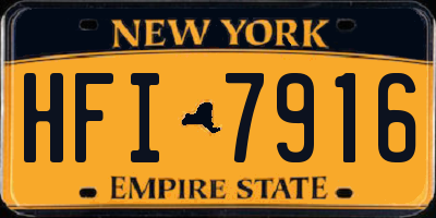 NY license plate HFI7916
